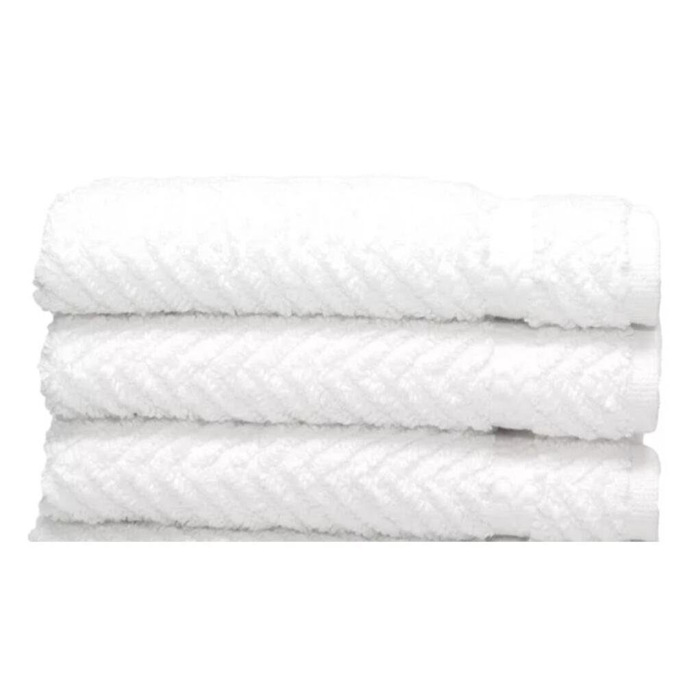 Linum Home Textiles Herringbone SET OF 3 new . Washcloths Chevrons Cotton